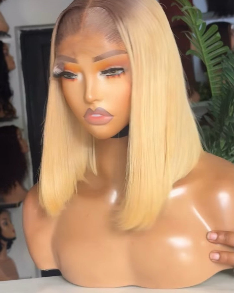 12 Inches 5x5 SDD Bone Straight Blonde